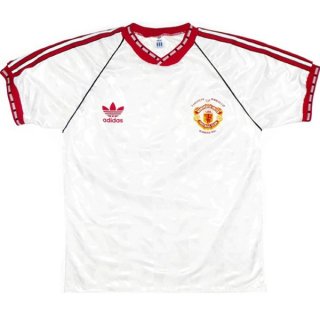 Thailande Maillot Manchester United Exterieur Retro 1991 Blanc