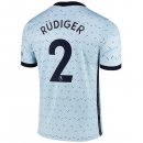 Maillot Chelsea NO.2 Rudiger Exterieur 2020 2021 Bleu