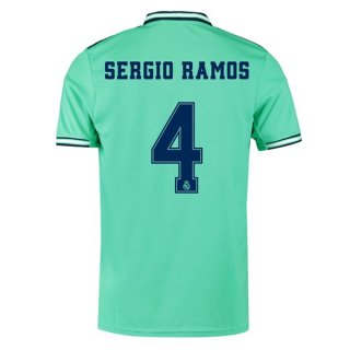 Maillot Real Madrid NO.4 Sergio Ramos Third 2019 2020 Vert Maillot Real Madrid NO.4 Sergio Ramos Third 2019 2020 Vert