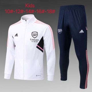 Enfant Survetement Arsenal 2023 Blanc Bleu