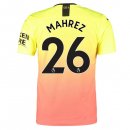 Maillot Manchester City NO.26 Mahrez Third 2019 2020 Orange