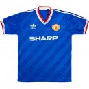 Thailande Maillot Manchester United Third Retro 1986 1988 Bleu