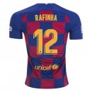 Maillot Barcelona NO.12 Rafinha Domicile 2019 2020 Bleu Rouge