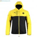 Sweat Shirt Capuche De Laine Borussia Dortmund 2017 2018 Jaune Noir