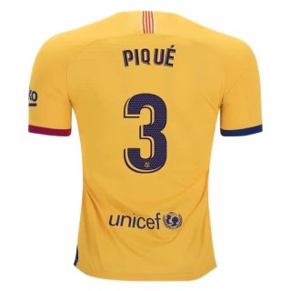 Maillot Barcelona NO.3 Pique Exterieur 2019 2020 Jaune