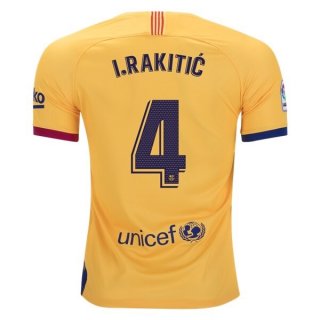 Maillot Barcelona NO.4 I.Rakitic Exterieur 2019 2020 Jaune Maillot Barcelona NO.4 I.Rakitic Exterieur 2019 2020 Jaune