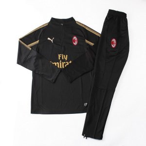 Survetement Enfant AC Milan 2018 2019 Noir Oro