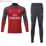 Survetement Arsenal 2017 2018 Rouge Marine Gris