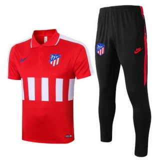 Polo Ensemble Complet Atlético de Madrid 2020 2021 Rouge Noir