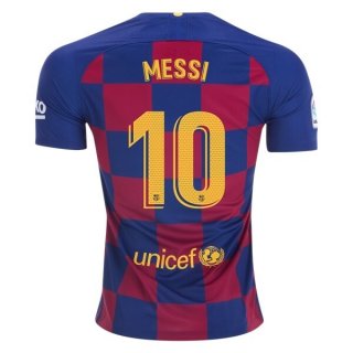 Maillot Barcelona NO.10 Messi Domicile 2019 2020 Bleu Rouge