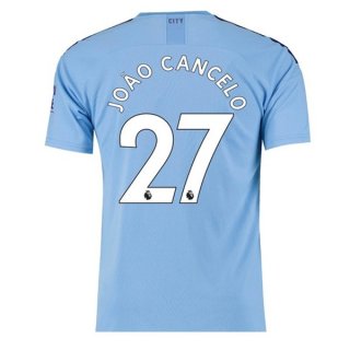 Maillot Manchester City NO.27 Cancelo Domicile 2019 2020 Bleu