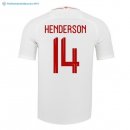Maillot Angleterre Domicile Henderson 2018 Blanc