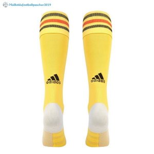 Chaussette Belgique Exterieur 2018 Jaune
