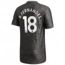 Maillot Manchester United NO.18 B. Fernandes Exterieur 2020 2021 Noir