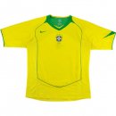Maillot Brésil Domicile Retro 2004 Jaune