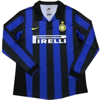 Maillot Inter Milan Domicile ML Retro 1998/99 Bleu Maillot Inter Milan Domicile ML Retro 1998/99 Bleu