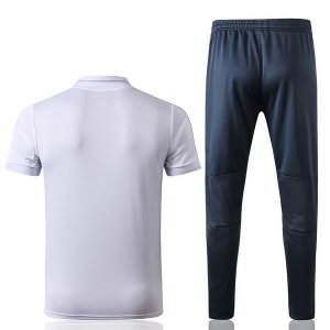 Polo Ensemble Complet Real Madrid 2018 2019 Blanc Bleu