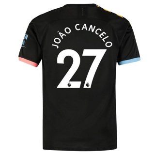 Maillot Manchester City NO.27 Cancelo Exterieur 2019 2020 Noir