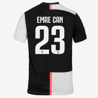 Maillot Juventus NO.23 Emre Can Domicile 2019 2020 Blanc Noir Maillot Juventus NO.23 Emre Can Domicile 2019 2020 Blanc Noir