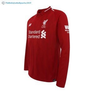 Maillot Liverpool Domicile ML 2018 2019 Rouge