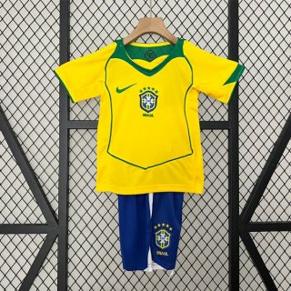 Maillot Brésil Domicile Enfant Retro 2004 Maillot Brésil Domicile Enfant Retro 2004