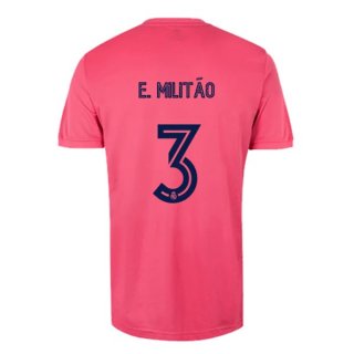 Maillot Real Madrid Exterieur NO.3 E. Militão 2020 2021 Rose Maillot Real Madrid Exterieur NO.3 E. Militão 2020 2021 Rose
