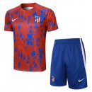 Maillot Entrainement Atlético de Madrid Ensemble Complet 2024 Rouge Bleu