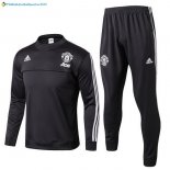 Survetement Manchester United 2017 2018 Noir Blanc