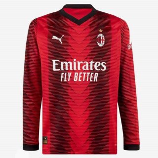 Thailande Maillot AC Milan Domicile ML 2023 2024 Thailande Maillot AC Milan Domicile ML 2023 2024