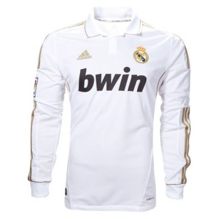 Maillot Real Madrid Domicile ML Retro 11 12 Blanc Maillot Real Madrid Domicile ML Retro 11 12 Blanc