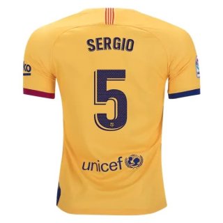 Maillot Barcelona NO.5 Sergio Exterieur 2019 2020 Jaune Maillot Barcelona NO.5 Sergio Exterieur 2019 2020 Jaune