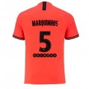 JORDAN Maillot Paris Saint Germain NO.5 Marquinhos Exterieur 2019 2020 Orange