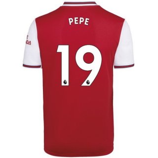 Maillot Arsenal NO.19 Pepe Domicile 2019 2020 Rouge Maillot Arsenal NO.19 Pepe Domicile 2019 2020 Rouge