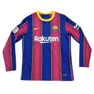 Thailande Maillot Barcelona Domicile ML 2020 2021 Rouge Bleu Thailande Maillot Barcelona Domicile ML 2020 2021 Rouge Bleu