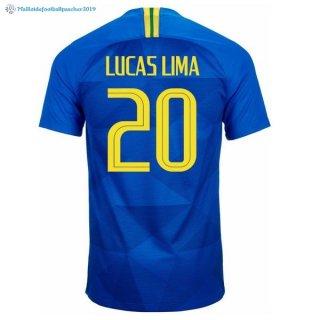 Maillot Brésil Exterieur Lucaslima 2018 Bleu Maillot Brésil Exterieur Lucaslima 2018 Bleu