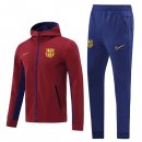 Sweat Shirt Capuche Barcelona 2020 2021 Bordeaux Bleu