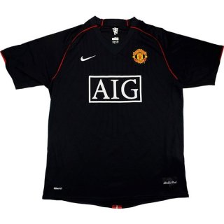 Thailande Maillot Manchester United Third Retro 2007 2008 Noir