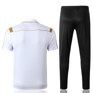 Polo Real Madrid Ensemble Complet 2019 2020 Noir Blanc Or