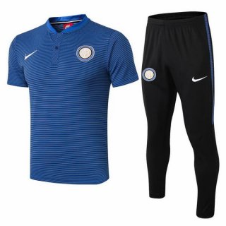 Polo Ensemble Complet Inter Milan 2018 2019 Bleu Noir