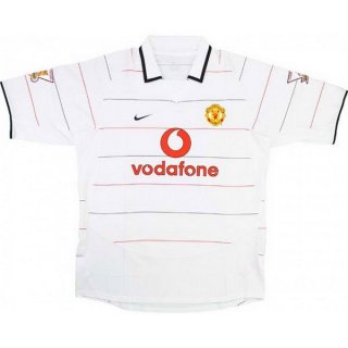 Thailande Maillot Manchester United Exterieur Retro 2003 2005 Blanc Thailande Maillot Manchester United Exterieur Retro 2003 2005 Blanc
