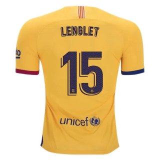 Maillot Barcelona NO.15 Lenglet Exterieur 2019 2020 Jaune