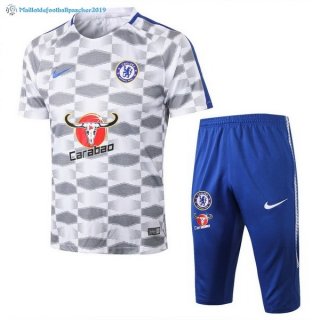 Maillot Entrainement Chelsea Ensemble Complet 2017 2018 Blanc Gris Maillot Entrainement Chelsea Ensemble Complet 2017 2018 Blanc Gris