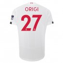 Maillot Liverpool NO.27 Origi Exterieur 2019 2020 Blanc