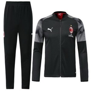 Survetement AC Milan 2018 2019 Noir Gris