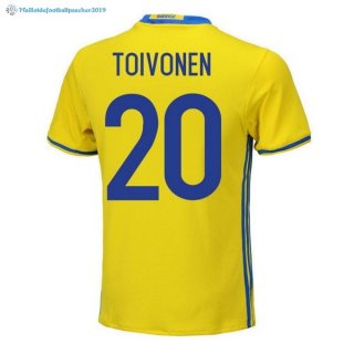 Maillot Sweden Domicile Toivonen 2018 Jaune