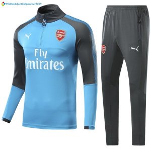 Survetement Arsenal 2017 2018 Bleu Gris