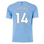 Maillot Manchester City NO.14 Laporte Domicile 2019 2020 Bleu