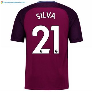 Maillot Manchester City Exterieur Silva 2017 2018 Maillot Manchester City Exterieur Silva 2017 2018