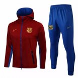 Sweat Shirt Capuche Barcelona 2021 2022 Bordeaux Bleu