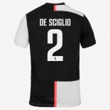 Maillot Juventus NO.2 De Sciglio Domicile 2019 2020 Blanc Noir